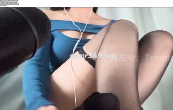 孔雀蓝 剪裁过膝黑丝).mp4-ASMR资源阁